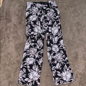 Banana Republic Floral Straight Trouser Pants